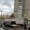 На ул. Попова в Смоленске у грузовика отвалилось колесо при движении