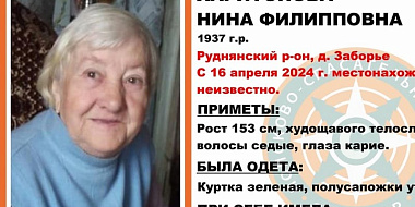 В Смоленской области пропала 87-летняя женщина