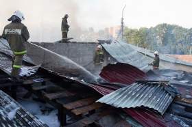Крупный пожар в Смоленске