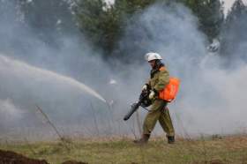 В Смоленской области потушили учебный пожар