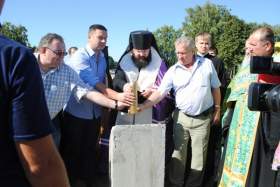 В Краснинском районе освятили закладку будущего храма