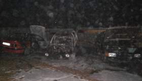 В Рославльском районе сгорели три автомобиля