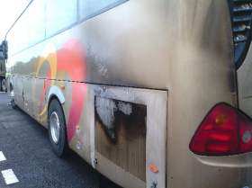В Смоленской области загорелся автобус, перевозивший детей