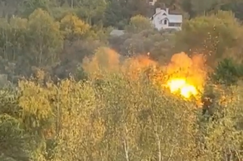 Очередной взрыв беспилотника в Смоленске попал на видео 