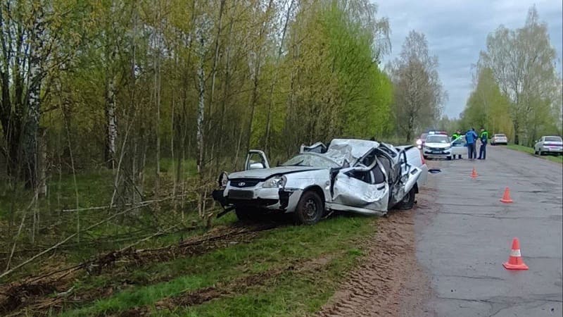В Смоленской области молодой водитель погиб при столкновении с деревом 