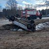 Появились фото с места аварии с пострадавшим в Смоленской области