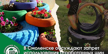 В Смоленске могут официально запретить «украшать» дворы автомобильными покрышками