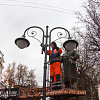 В Смоленске на улице Маяковского начался монтаж фонарей уличного освещения