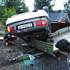 В Смоленской области авто перевернулось и рухнуло на прицеп