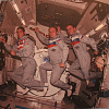 Лезгинка в космосе! Исполняют астронавт Майкл Хопкинс (США), космонавты Олег Котов и Сергей Рязанский.