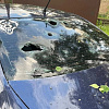 В Смоленске огромным градом повредило машины