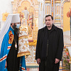 Губернатор Алексей Островский принял участие в Божественной литургии в храме в честь святого Великомученика и Победоносца Георгия 