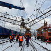 На станции Смоленск-Сортировочный над путями  разрушилась опора контактной сети