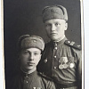 Алексей Быков (на фото справа) с товарищем Иваном Приступой. 1946 год. Венгрия. Оккупационные войска.
