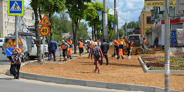 В Смоленске продолжается ремонт улицы Шевченко